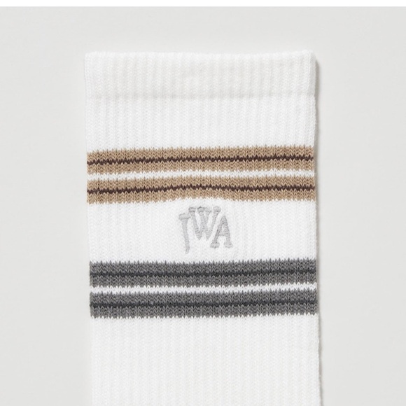 UNIQLO x JW ANDERSON White Lined Socks Stripes Unisex 27-29cm Shoe Size 8-11 - Picture 3 of 4